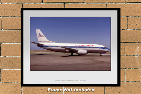 Piedmont Airlines Boeing 737-301 Color Photograph (K058RGET11X14)