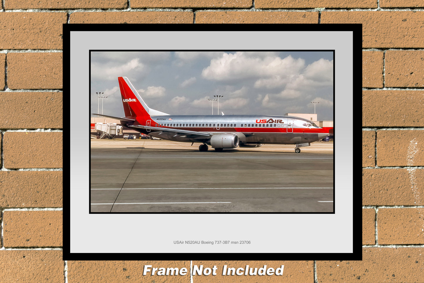 USAir Boeing 737-3B7 Color Photograph (K104RGFH11X14)
