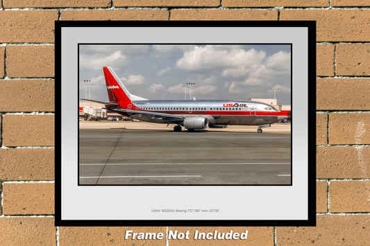 USAir Boeing 737-3B7 Color Photograph (K104RGFH11X14)