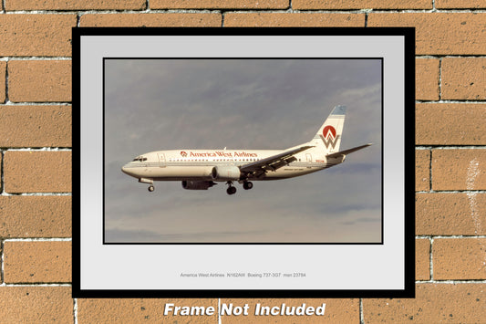 America West Airlines Boeing 737-3G7 Color Photograph (K171LAJF11X14)