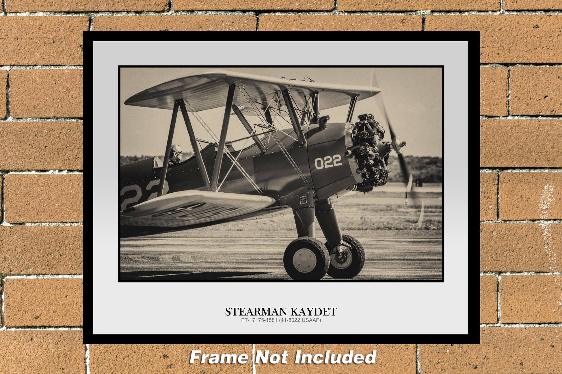 11"x14" black & white military aircraft photograph
