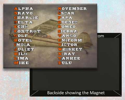 Aviation Phonetic Alphabet Fridge Magnet (LM14405)