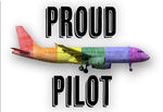 Proud Pilot Rainbow Airplane Fridge Magnet (LM14407)