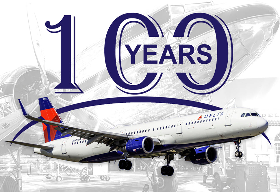 Delta Airlines 100 Years Anniversary Fridge Magnet (LM14412)