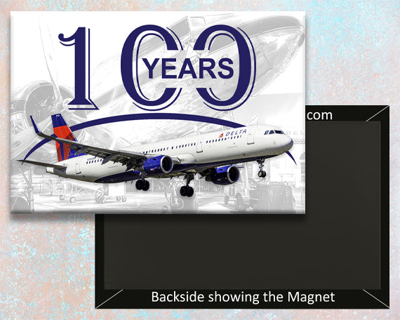 Delta Airlines 100 Years Anniversary Fridge Magnet (LM14412)