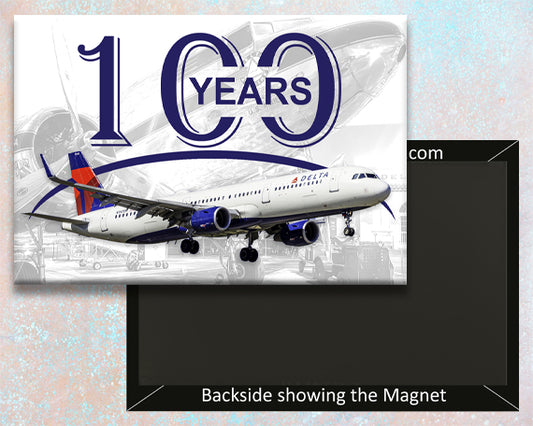 Delta Airlines 100 Years Anniversary Fridge Magnet (LM14412)
