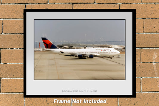 Delta Air Lines Boeing 747-451 Color Photograph (M096RGEG11X14)