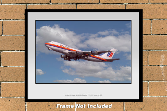 United Airlines Boeing 747-123 Color Photograph (M106LAJC11X14)