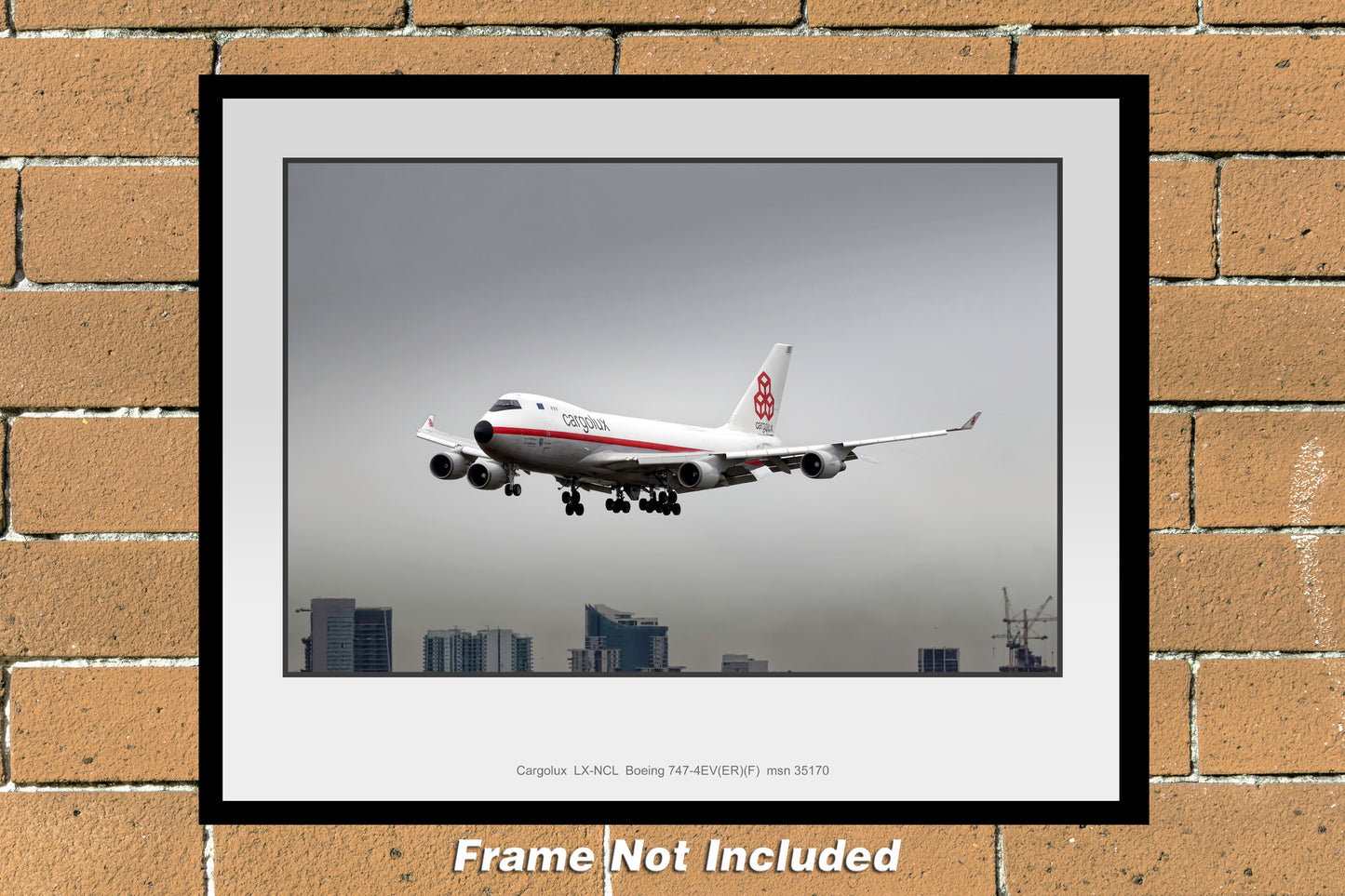 Cargolux Airlines Boeing 747-4EV(ER)(F) Color Photograph (M153LAJM11X14)