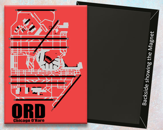 ORD O'Hare Airport Diagram Fridge Magnet (MM10016)