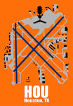 HOU Houston Hobby Airport Diagram Map Fridge Magnet (MM10028)