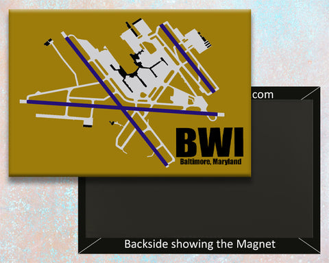 BWI Baltimore Int'l Airport Diagram Map Magnet (MM10030)