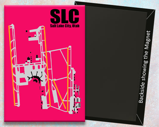 SLC Salt Lake Airport Diagram Map Fridge Magnet (MM10033)