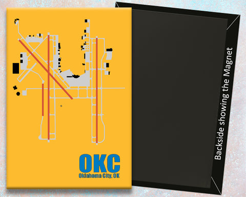 OKC - Oklahoma City Airport Diagram Fridge Magnet (MM10038)