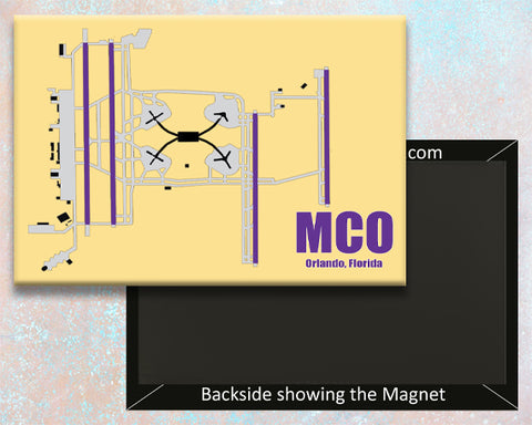 MCO Orlando Int'l Airport Diagram Map Magnet (MM10041)