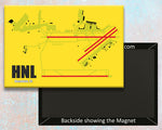 HNL Honolulu Int'l Airport Diagram Fridge Magnet (MM10042