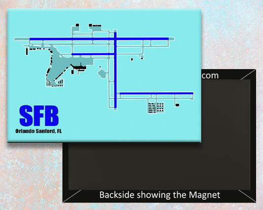 SFB  Sanford International Airport Diagram Fridge Magnet (MM10043)
