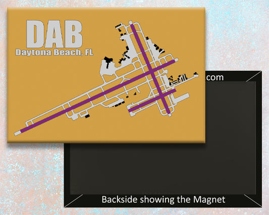 DAB Daytona Beach Int'l Airport Diagram Fridge Magnet (MM10045)