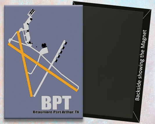 BPT Beaumont Port Arthur Airport Diagram Fridge Magnet (MM10046)