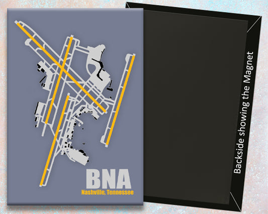 BNA Nashville International Airport Diagram Fridge Magnet (MM10047)