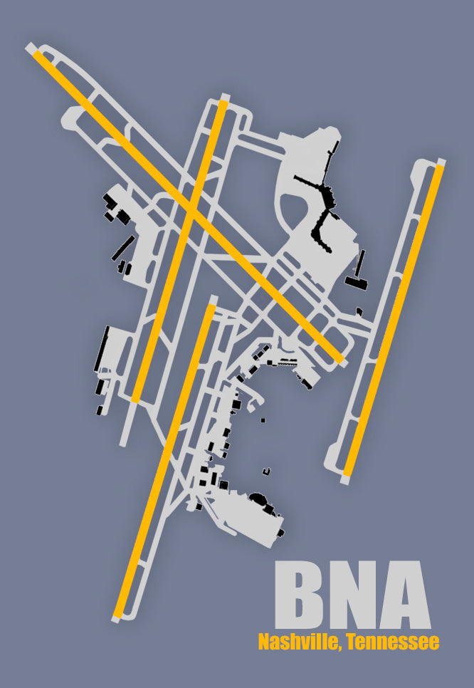 BNA Nashville International Airport Diagram Fridge Magnet (MM10047)