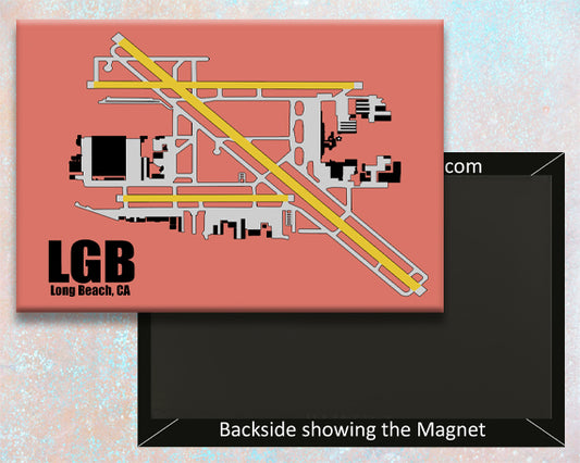 LGB Long Beach Airport Diagram Fridge Magnet (MM10051)