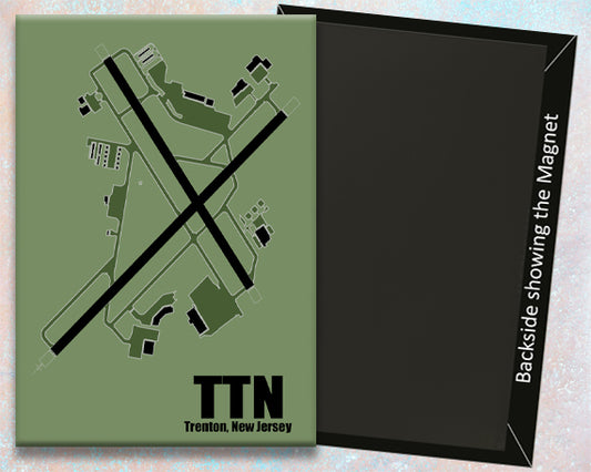 TTN Trenton NJ Airport Diagram Fridge Magnet (MM10055