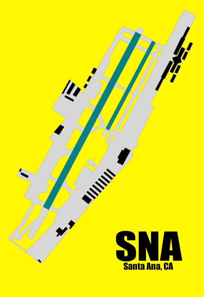 SNA Santa Ana CA Airport Diagram Fridge Magnet (MM10059)