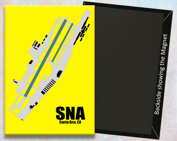 SNA Santa Ana CA Airport Diagram Fridge Magnet (MM10059)