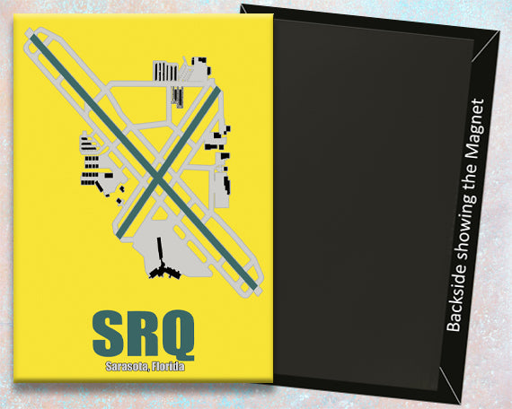SRQ Sarasota Airport Diagram Map Fridge Magnet (MM10061)