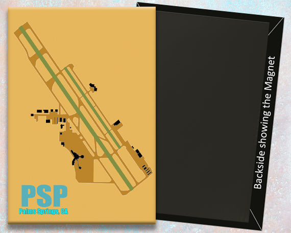 PSP Palm Springs CA Airport Diagram Fridge Magnet (MM10066)