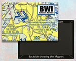 BWI Baltimore/Washington Airport Sectional Map Fridge Magnet (MM10515)