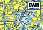 EWR - Newark International Airport Sectional Map Fridge Magnet (MM10516)