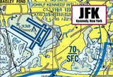 JFK - Kennedy International Airport Sectional Map Fridge Magnet (MM10519)