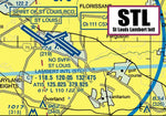 STL  Airport Sectional Map Fridge Magnet (MM10524)