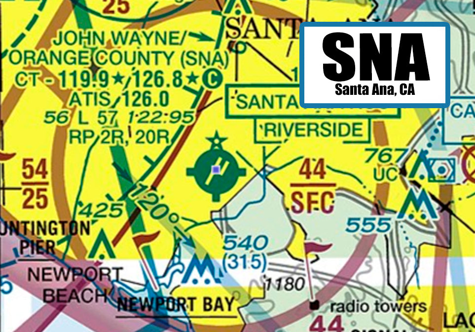 SNA Airport Sectional Map Fridge Magnet (MM10536)