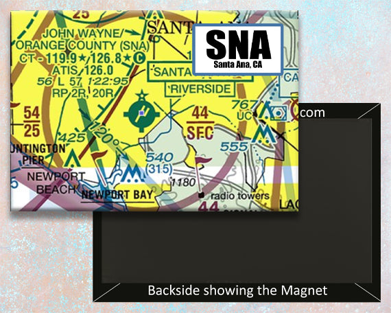 SNA Airport Sectional Map Fridge Magnet (MM10536)