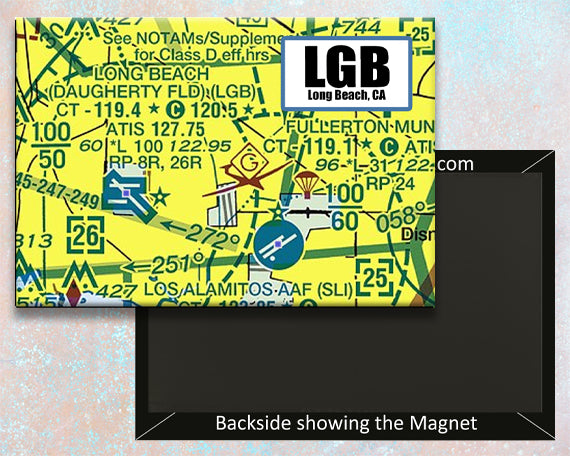 LGB Airport Sectional Map Fridge Magnet (MM10537)