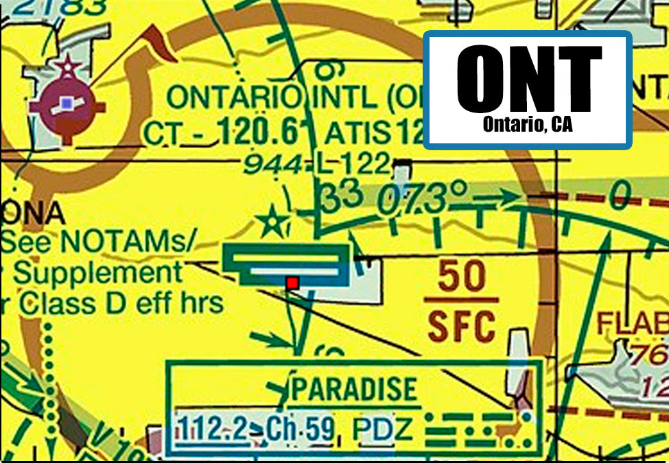 ONT Airport Sectional Map Fridge Magnet (MM10538)
