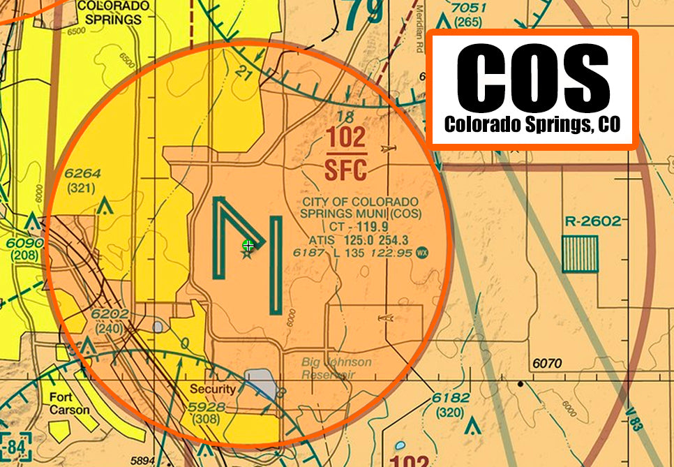 COS  Airport Sectional Map Fridge Magnet (MM10540)
