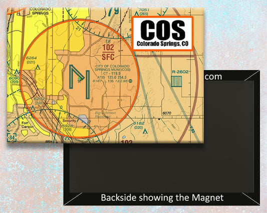 COS  Airport Sectional Map Fridge Magnet (MM10540)