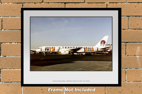 America West Airlines Boeing 757-2S7 Color Photograph (N018LGAS11X14)