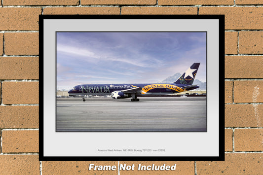 America West Airlines Boeing 757-225 Color Photographs (N024LGFW11X14)