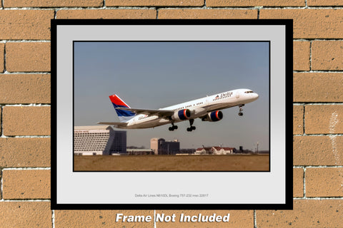 Delta Air Lines Boeing 757-232 Color Photograph (N128RAJF11X14)