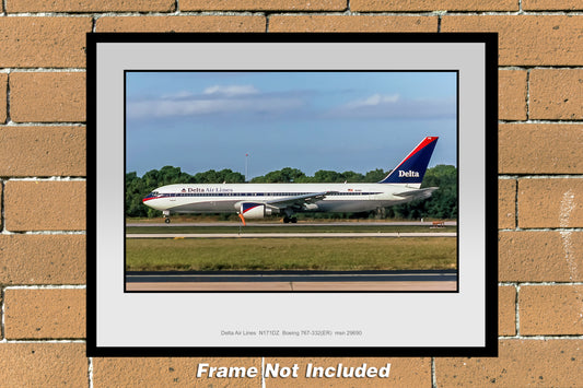 Delta Air Lines Boeing 767-332(ER) Color Photograph (P034LGJM11X14)