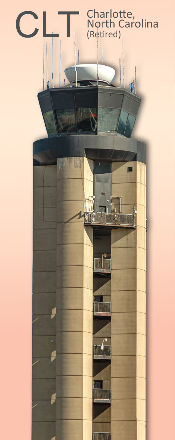 CLT Charlotte International Airport Retired Tower Fridge Magnet (PMA9007)