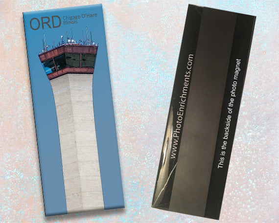 ORD Chicago O'Hare Airport (Retired) Tower Fridge Magnet (PMA9014)