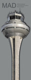 MAD Madrid Int'l Airport Tower Fridge Magnet (PMA9025)