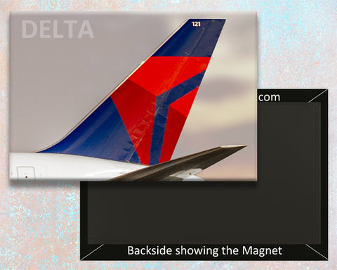 Delta Aircraft Tail 2007 Logo Handmade Fridge Magnet (PMCT4002)