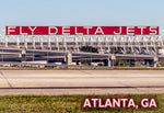 Fly Delta Jets Sign Atlanta GA Fridge Magnet (PMD10041)